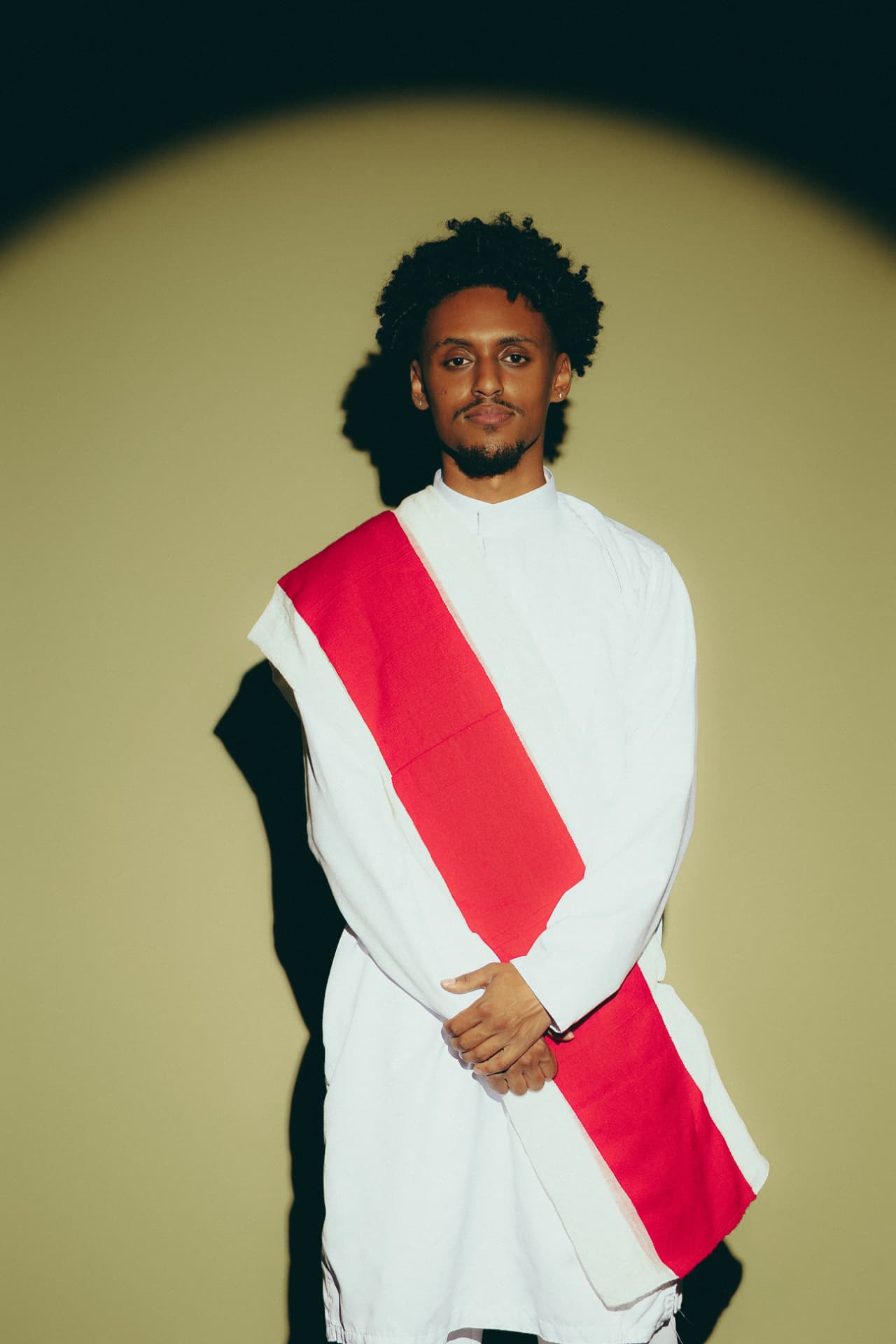 DJ KD in traditional Ethiopian dress